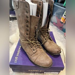 Madden Girl Galleria Combat Boots